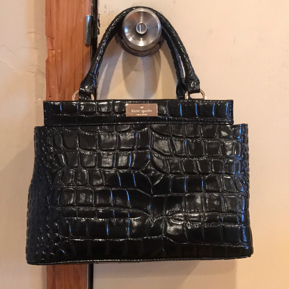 KATE SPADE faux crocodile skin purse/clutch!